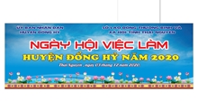 THÔNG BÁO TỔ CHỨC NGÀY HỘI VIỆC LÀM HUYỆN ĐỒNG HỶ NĂM 2020
